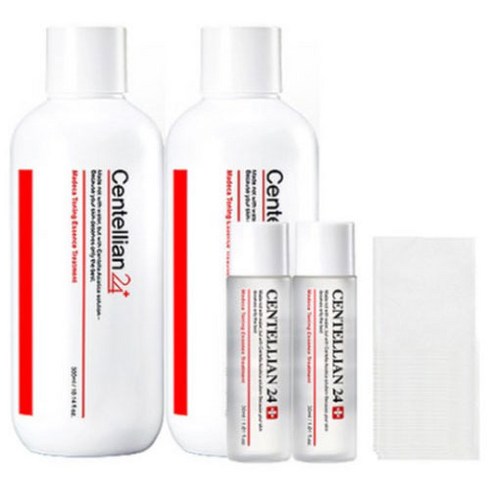 마데카토닝에센스트리트먼트 - 센텔리안24 마데카 토닝 에센스 트리트먼트 300ml x 2p + 30ml x 2p + 화장솜 70p 세트, 1세트