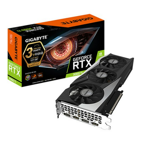 3060ti중고 - 기가바이트 지포스 RTX 3060 Ti Gaming OC V2 D6 8GB 그래픽카드 제이씨현 LHR