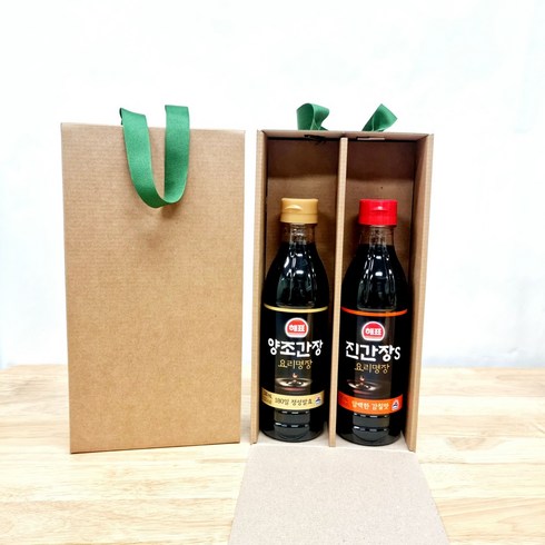 2023년 가성비 최고 간장선물세트 - 해표 양조간장500ml + 진간장S500ml 답례품 선물세트, 1세트