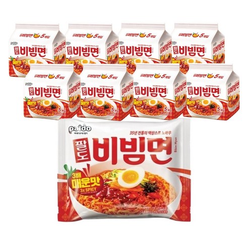 팔도 비빔면 매운맛 130g 40개 한박스