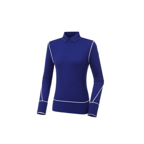 2023년 가성비 최고 와이드앵글여성 - 와이드앵글 와이드앵글20년 FW 여성 파이핑 포인트 반넥 가을 풀오버 WWU20K43 블루B6