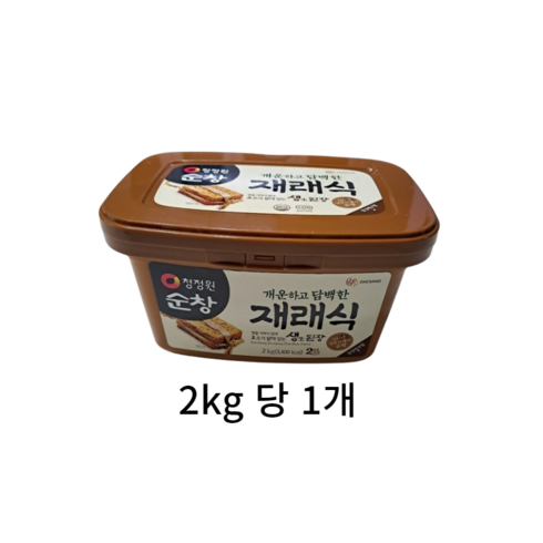강진된장 더블세트 - 청정원순창 개운하고 담백한 재래식 생된장, 10kg, 4개