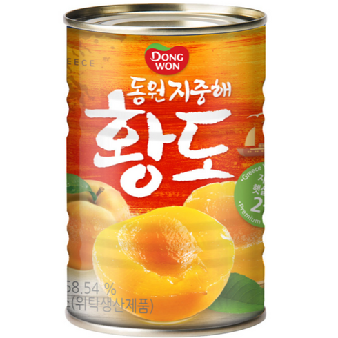 동원 지중해 황도 통조림, 410g, 48개