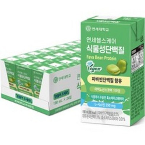 연세헬스케어 파바빈 식물성 단백질 음료, 16개, 190ml