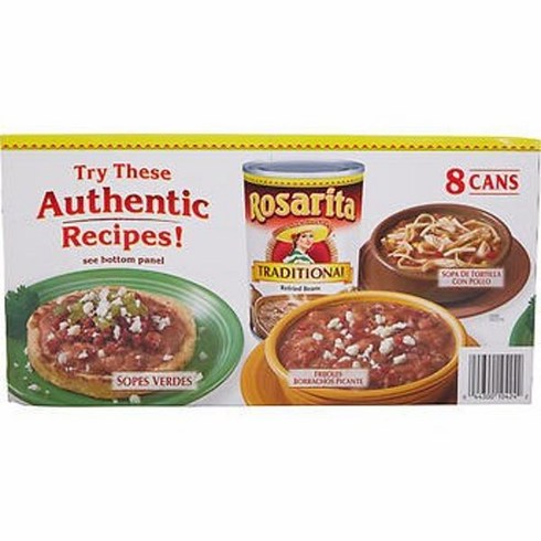 로사리타 트래디셔널 볶은콩 콩 454g 8개 Rosarita Traditional Refried Beans