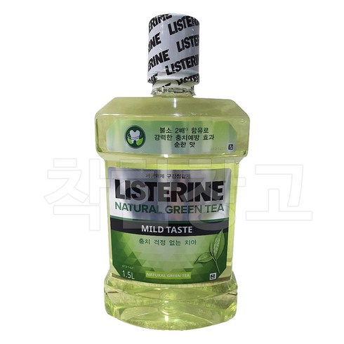 리스테린 내추럴 그린티 마일드 구강청결제, 1.5L, 1개