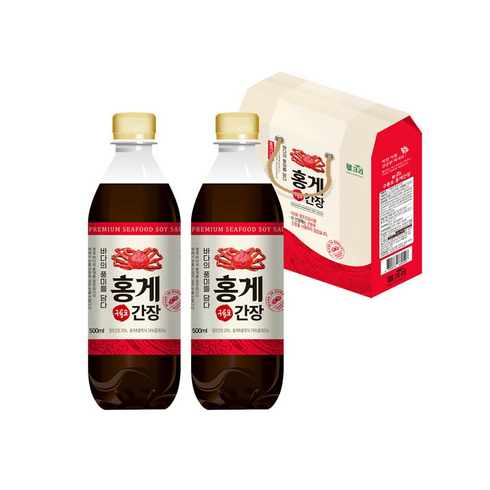 웰크리구룡포홍게간장2P(페트), 2개, 500ml