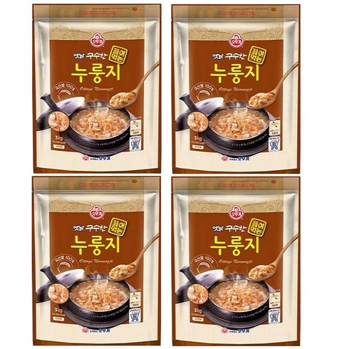 오뚜기 옛날 구수한 끓여먹는누룽지, 4개, 3kg