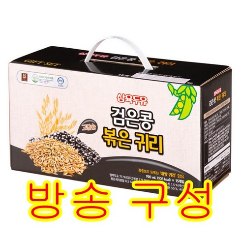 삼육두유 검은콩 볶은 귀리 파우치 190mlx45입, 190ml, 45개