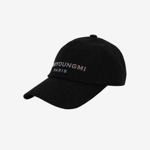 우영미 렌티큘러 엠브로이드 볼캡 블랙 - 23SS Wooyoungmi Lenticular Embroidered Ball Cap Black - 23SS