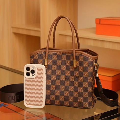 1/1+1 클래식 숄더 백 모던 위딩조개가방 다용도 가죽 프린트 숄더백 초대용량 캐주얼백