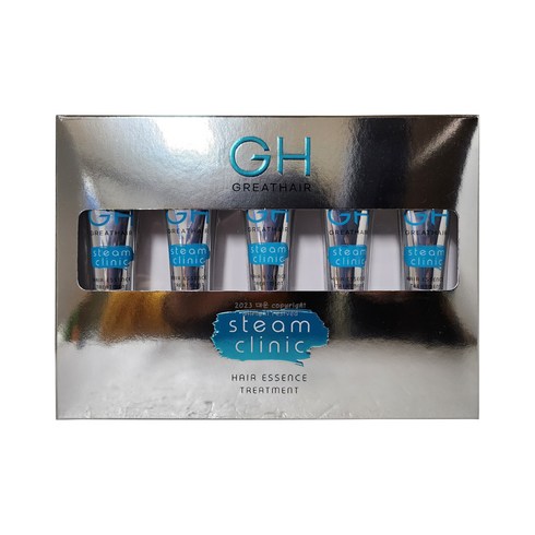 GH 그레이트헤어 스팀클리닉 헤어에센스 이찬석 노워시 트리트먼트 15mlX5, 15ml, 5개