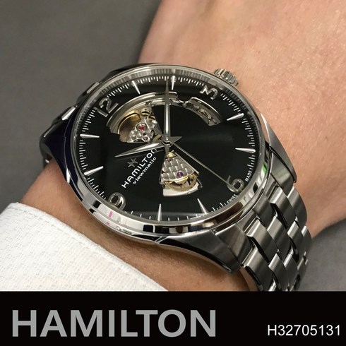 [정품]국내발송 해밀턴시계 H32705131 신형 재즈마스터 오픈하트 남성메탈시계 사파이어글래스 오토매틱메탈시계 정장시계 시계선물