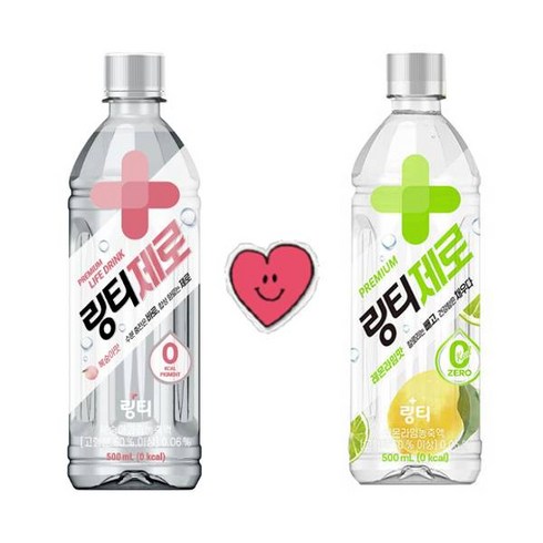 링티제로 레몬라임 복숭아 종합 12+12 500ml 24개