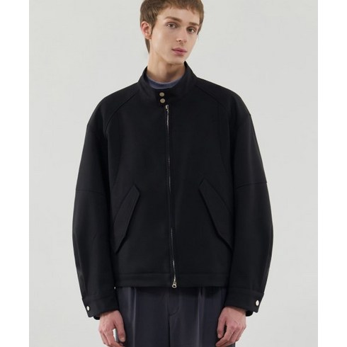 2023년 가성비 최고 해링턴자켓 - DRAW FIT 1/19 배송 웨이브 블록 울 해링턴 자켓 [BLACK] WAVEBLOCK WOOL HARRINGTON JACKET [BLACK] 224723