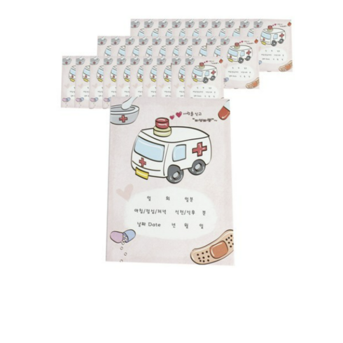 행복주치의 칼라 약봉투 포장봉투 100p, 혼합색상, 1개