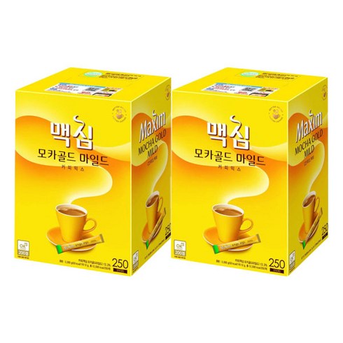 맥심 모카골드 250T, 2박스, 250개입, 12g