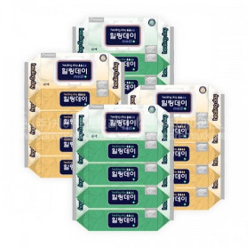 힐링데이물티슈 - 힐링데이 대형 물티슈 평지 캡형, 60매, 20개