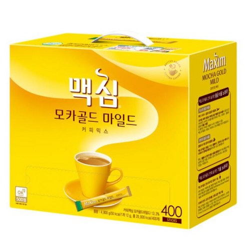 맥심커피400 - 맥심 모카골드 마일드 커피믹스 400T, 400개입, 1개, 12g