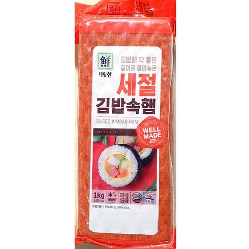 세절햄 - ㈜사조오양 무배_세절햄(대림 1K) 업소용, 3개, 1kg