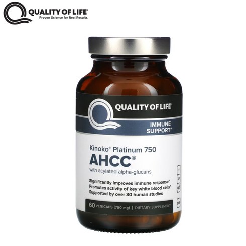 퀄리티오브라이프랩 키노코 플래티넘 AHCC 750mg 60정, 1개, 기본