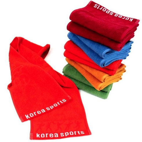 리빙유진 빠른흡수 면100% 스포츠타올 헬스 등산수건 세트, 청색, 7개