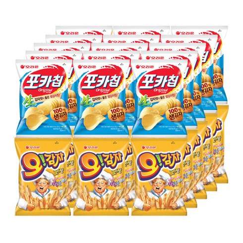 오리온 MINI 포카칩 오리지널 30g+오감자그라탕 30gx각15개(총30개)