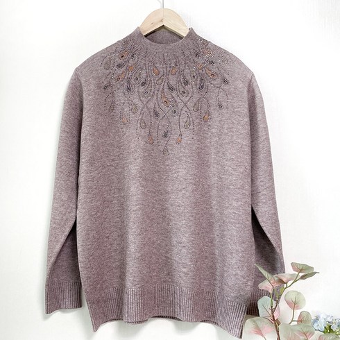 2023년 가성비 최고 할머니선물 - 국민할매 엄마옷 할머니옷 물방울 반목 스웨터 니트 티셔츠[BST-R4] 요양원옷 봄 가을 겨울옷 니트티