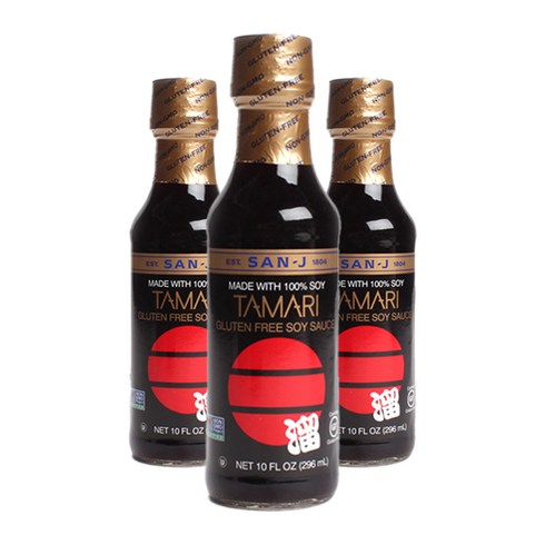 타마리간장 - 산제이 타마리 글루텐 프리 비건, 296ml, 3개