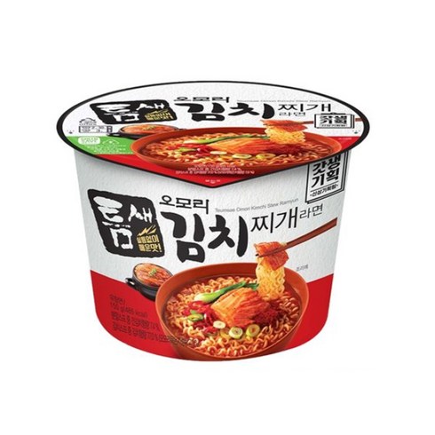 틈새 오모리 김치찌개 컵라면 1박스(16개입) 묵은지 매운맛 빨계떡 꿀조합, 16개