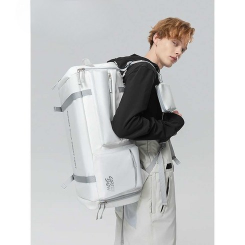 대용량 스키 스노우보드 가방 백팩 보관 스포츠, 그레이 55L 65x38cm