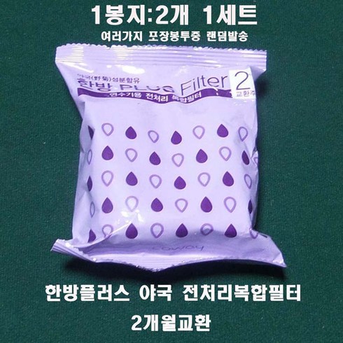 2023년 가성비 최고 코웨이연수기모음 - 웅진 코웨이 연수기 야국성분함유 BB08 한방플러스 정품필터 2개1봉지, 2개