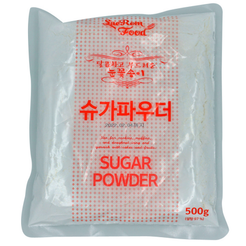 슈가파우더 500g 새롬식품 마카롱 슈가파우다 하나베이킹푸드, 1개