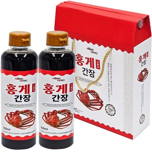 웰크리홍게간장 - [홈히어로] 구룡포 홍게간장 500ml X 2p, 2개