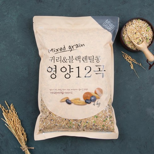 영양 12곡 4kg 잡곡밥 건강식 영양곡 12가지 mixed grain 귀리 블랙렌틸콩 이마트, 1개