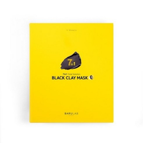 바루랩 7in1 토탈 솔루션 블랙 클레이 마스크 5매입, 5개입, 1개