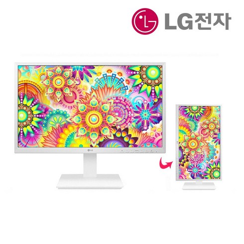 -LG전자 24BK550YW 24인치 화이트 모니터 FHD LED IPS 피벗스탠드 스피커내장, 2. 24BK550YW