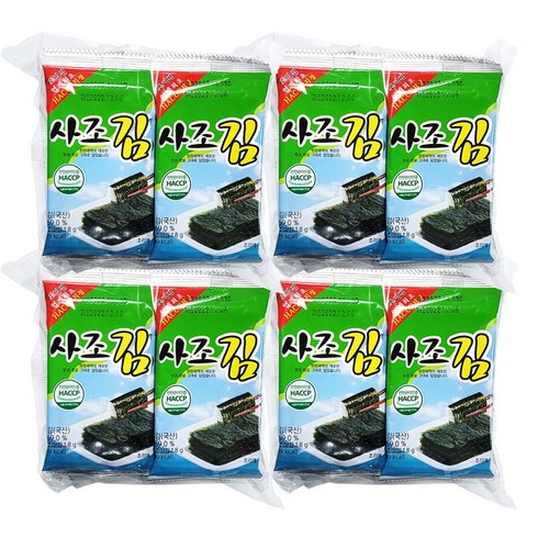 사조 미니도시락김 6p, 1.8g, 40개
