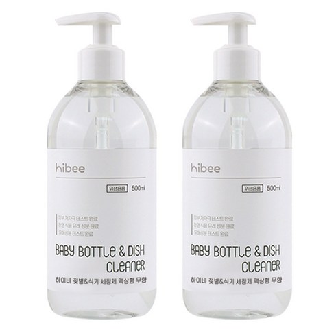 하이비 1종 젖병&식기세정제 무향 500ml 용기 1개, 2개