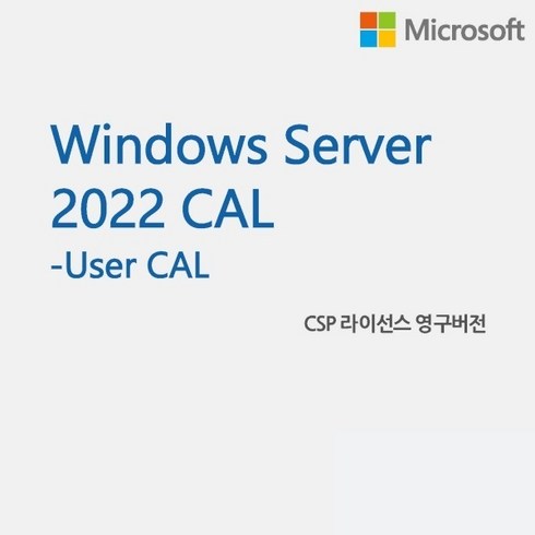 마이크로소프트윈도우 - [마이크로소프트] Windows Server 2022 User CAL [기업용/CSP라이선스/영구버전], 기존고객(CSP기존사용고객)