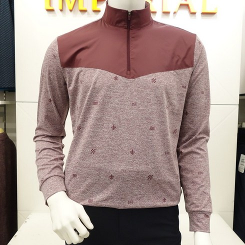 2023년 가성비 최고 브랜드아울렛 - 임페리얼 남성 봄 가을 고급스러운 우븐패치 스타일 집업 긴팔 티셔츠 ITZ1101