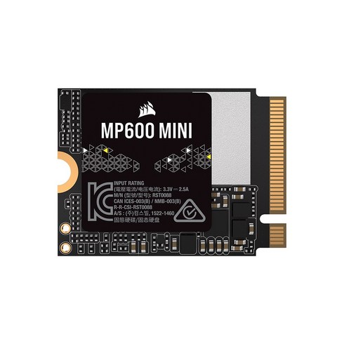 커세어 정품 MP600 Mini (1TB) 스팀덱 SSD 교체 호환 NVMe M.2 2230 SSD, 1