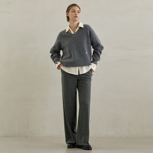 [아틀리에 나인 ] 시그니처 윈터 스트레이트 롱 팬츠(PT-5463)