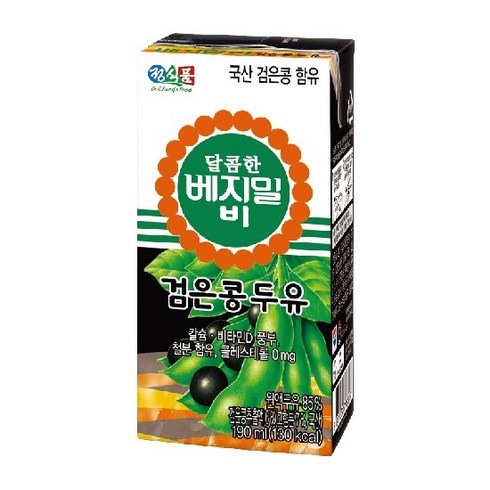 [무료배송]베지밀 검은콩 두유 B 5박스 총 80팩, 190ml