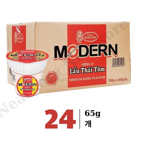 베트남새우라면 - 베트남 라면 Lau Thai 컵라면 에이스쿡 미라우타이 새우라면 65g x 24개