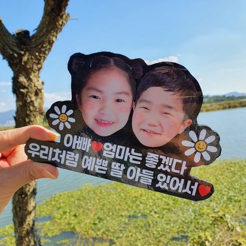 카네이션토퍼 어버이날선물 케이크 냉장고 자석 아기대두사진 부모님선물 생신 환갑기념, 데이지, 1명, 선택안함