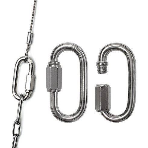2023년 가성비 최고 8mm스텐카라비너 - 스텐 잠금비너 강철 카라비너 퀵링크 등산 캠핑 등산용 고리 카라비나