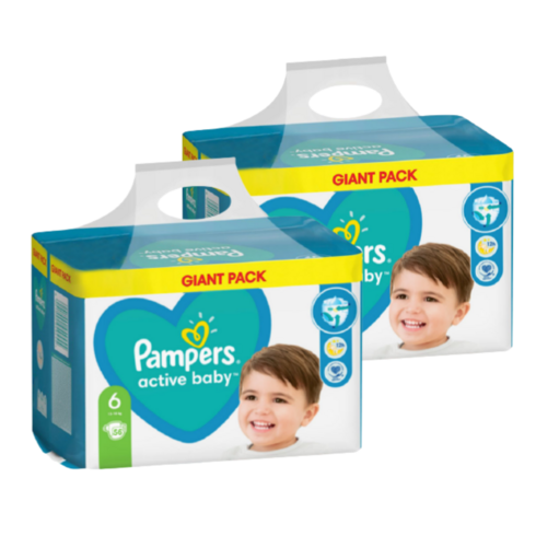 유럽산 팸퍼스 베이비드라이 밴드6단계 (14~18kg) 파우더향 밴드형 기저귀 Pampers 바우처, 6단계, 112매