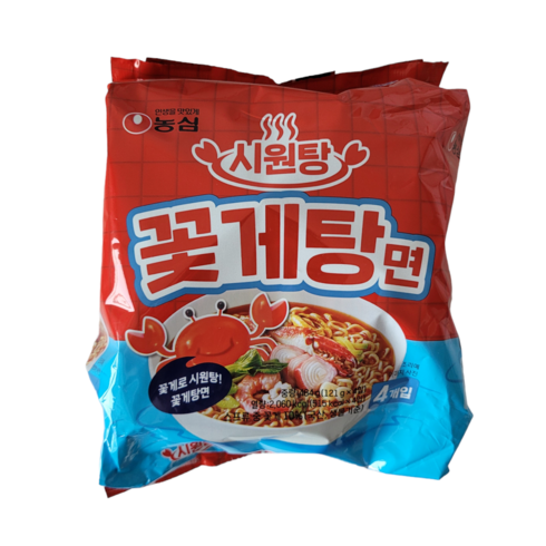 꽃게탕면 - 농심 얼큰한 꽃게탕면 484g(4) 한팩(4개입), 1개