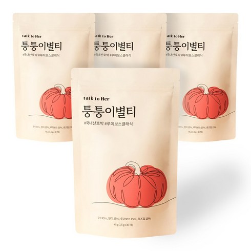 톡투허 퉁퉁이별티, 45g, 4개